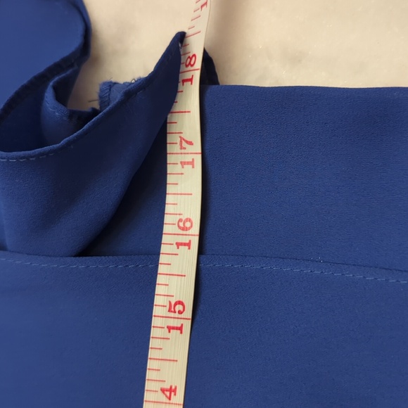 KH II Sportswear LTD Vintage 70s Shear flutter sleeves Royal Blue dress small - Picture 7 of 10